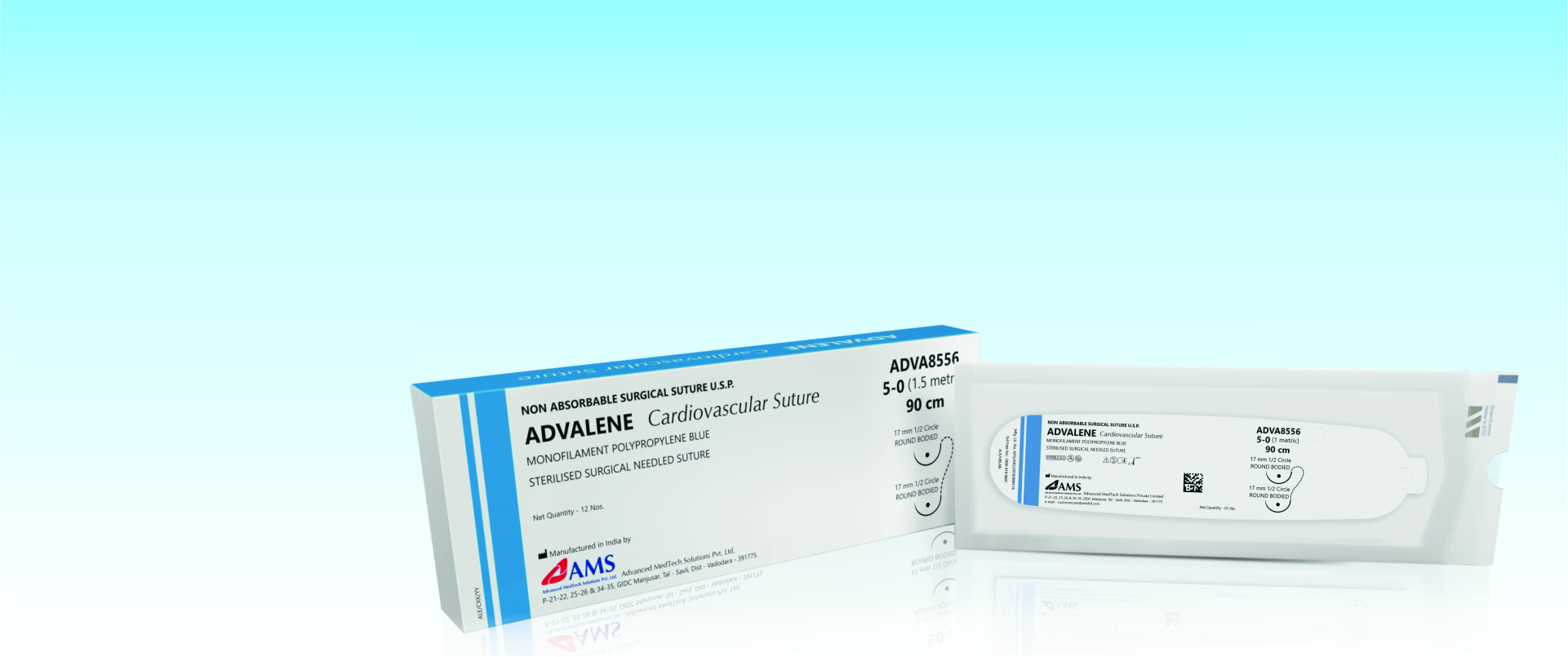 ADVALENE <em>сердечно-сосудистый шов</em> <span>Polypropylene </span><small>Monofilament Synthetic Non-Absorbable Surgical Suture</small>